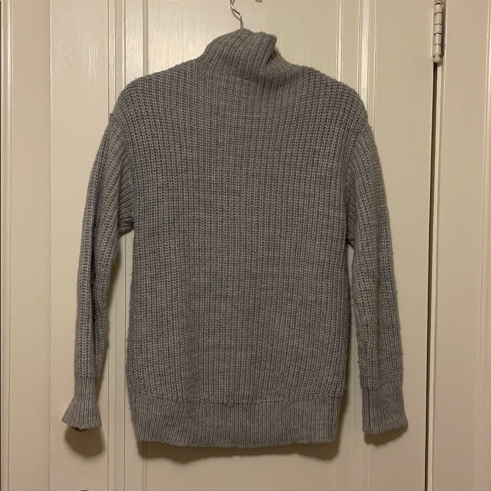 Gap Gray Oversize Turtleneck Sweater - image 2